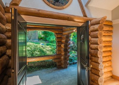 Log Renovation Nanoose: Existing Stained Glass Restored