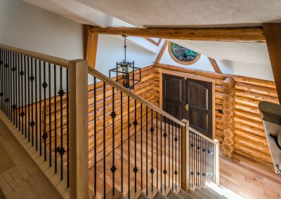 Log Renovation Nanoose: Custom Stairwell