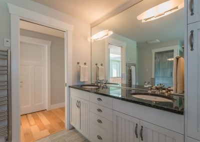 Log Renovation Nanoose: Custom Dual Sink Vanity