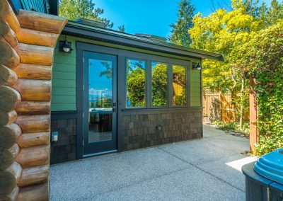 Log Renovation Nanoose: Exterior Kitchen Addition Nanoose