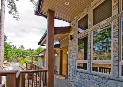 Nanoose Bay Platinum Built Green home, Fairwinds: Front entry rock