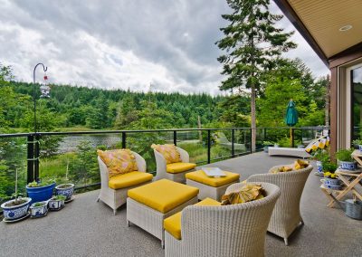 Nanoose Bay Platinum Built Green home, Fairwinds: Lakeside balcony