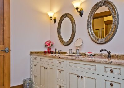 Nanoose Bay Platinum Built Green home, Fairwinds: Custom vanity seashell