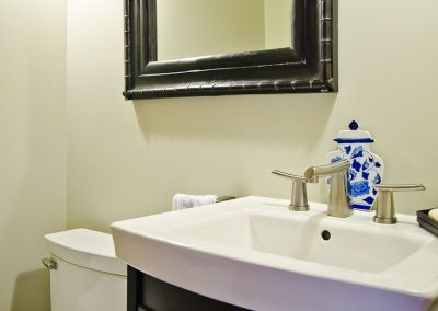 Nanoose Bay Platinum Built Green home, Fairwinds: Kohler pedestal sink