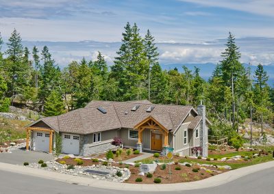 Nanoose Custom Home: Built Green Gold: Corner sloped lot built home