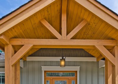 Nanoose Custom Home: Built Green Gold: Fir beam work