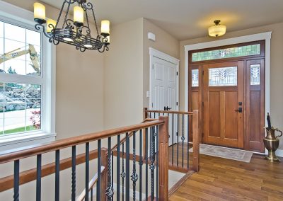 Nanoose Custom Home: Built Green Gold: Front entrace rough in elevator