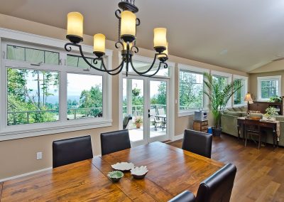 Nanoose Custom Home: Built Green Gold: Open concept with view