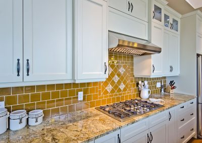 Nanoose Custom Home: Built Green Gold: Seashell maple cabinets
