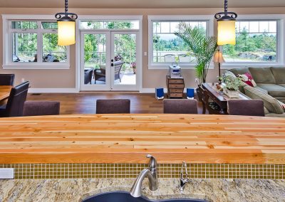 Nanoose Custom Home: Built Green Gold: LVL countertops