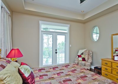 Nanoose Custom Home: Built Green Gold: Master with French doors