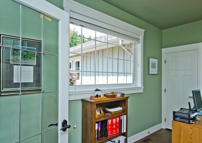 Nanoose Custom Home: Built Green Gold: Den at front of home