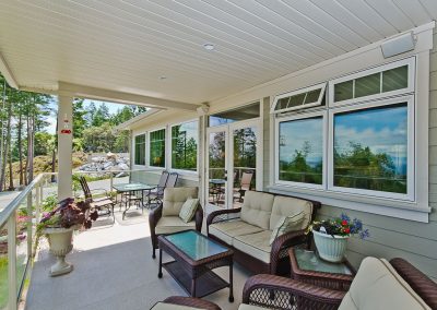 Nanoose Custom Home: Built Green Gold: Beaded vinyl soffit