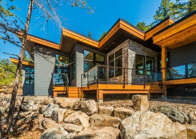 Oceanfront Nanoose Built Green Custom: Slanted Roof Line