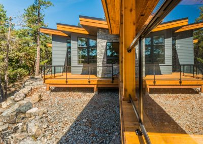 Oceanfront Nanoose Built Green Custom: Glass Deck Railings