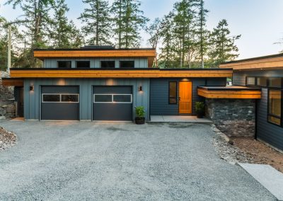 Oceanfront Nanoose Built Green Custom: Cedar Barge Board