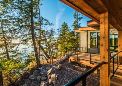 Oceanfront Nanoose Built Green Custom: Custom Outdoor Living Deck