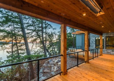 Oceanfront Nanoose Built Green Custom: Glass Guard Rails