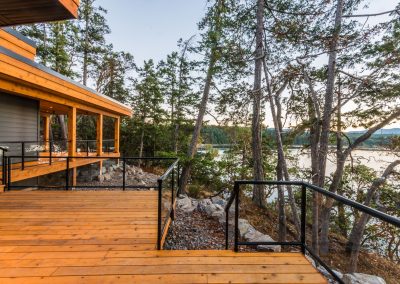 Oceanfront Nanoose Built Green Custom: Cedar Decking