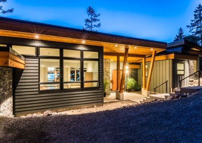 Oceanfront Nanoose Built Green Custom: Westcoast Modern Front Entry