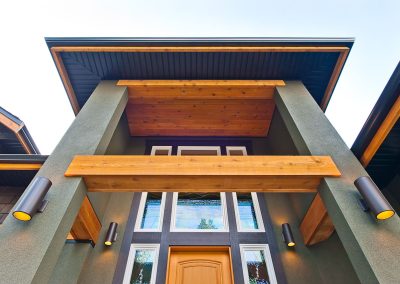 Saltair Custom Home with Detached Carriage house: Entrance detail