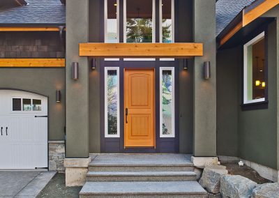 Saltair Custom Home with Detached Carriage house: Front entrance