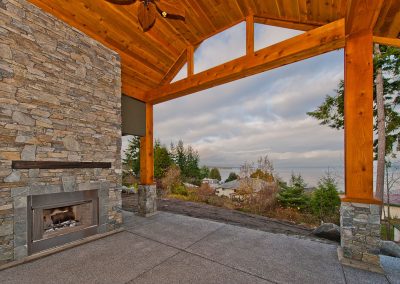 Saltair Custom Home with Detached Carriage house: Outdoor living space