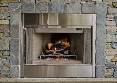 Saltair Custom Home with Detached Carriage house: K2 stone with keystone detail