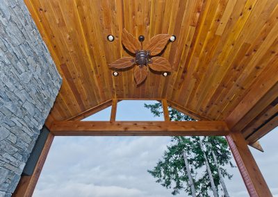 Saltair Custom Home with Detached Carriage house: Cedar Soffit