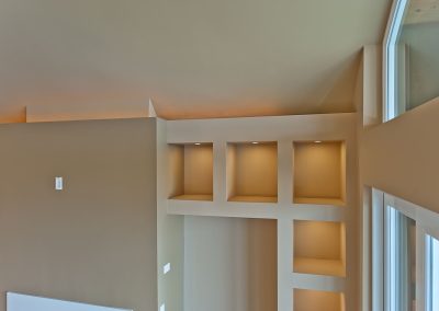 Saltair Custom Home with Detached Carriage house: Rope light in barrel vault