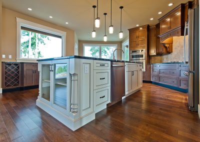 Saltair Custom Home with Detached Carriage house: Two cabinet colour
