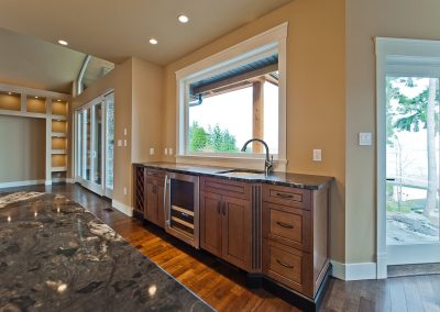 Saltair Custom Home with Detached Carriage house: Wet Bar with view