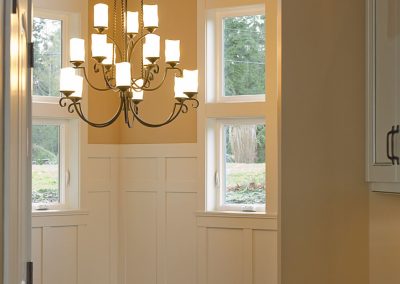 Saltair Custom Home with Detached Carriage house: Butler pantry to dining room