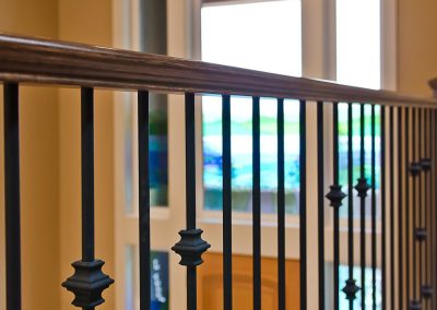 Saltair Custom Home with Detached Carriage house: Staircase detail