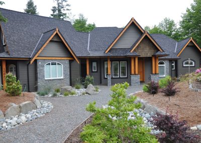 Saltair Custom Home: Entrance mixed surfaces