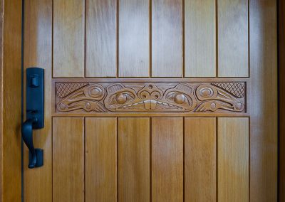 Saltair Custom Home: BC Door Carved