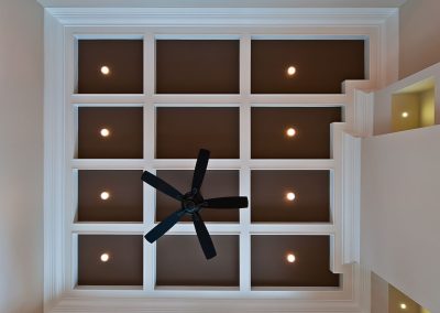 Saltair Custom Home: Painted coffered ceiling