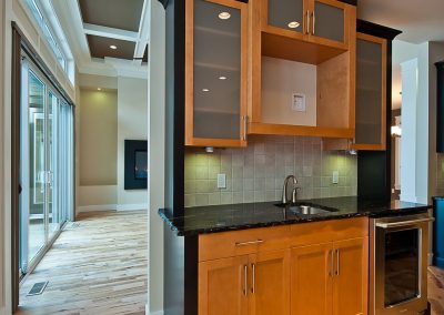 Saltair Custom Home: Beverage area with tv