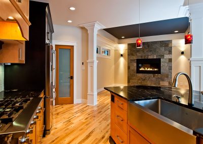 Saltair Custom Home: Keeping room from kitchen