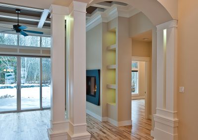 Saltair Custom Home: Post with soft arch