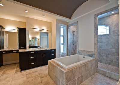 Saltair Custom Home: His and Hers shower entrance