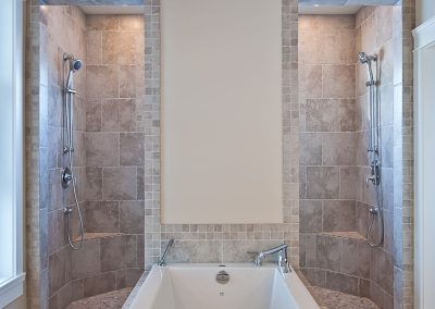 Saltair Custom Home: Barrel vault over tub