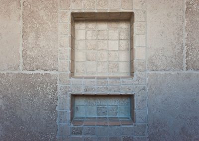 Saltair Custom Home: Custom shower niche