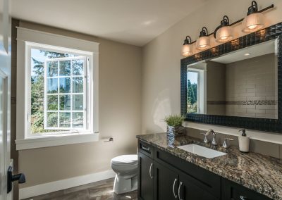 The Farm, Cottage Inspired Custom: Build Green Custom Home Bathroom Open Window