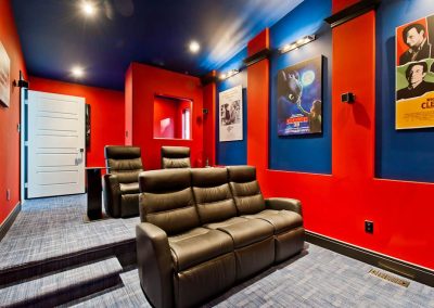 Yellowpoint Custom Built Green Platinum: Home Media Room Red and Blue