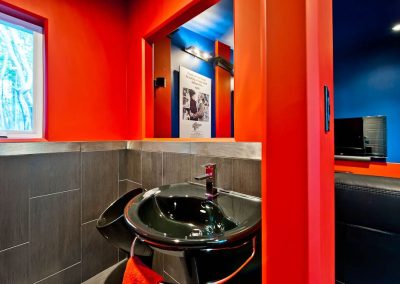 Yellowpoint Custom Built Green Platinum: Media Room with urinal