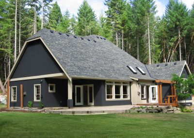 Yellowpoint Custom Home: Dark Blue and tan exteiror