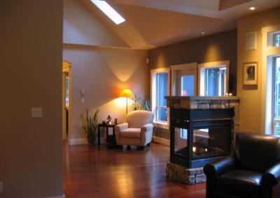 Yellowpoint Custom Home: Sitting area from kitchen