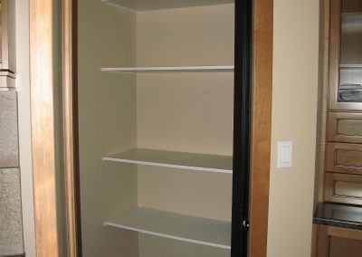Yellowpoint Custom Home: Walk in corner pantry